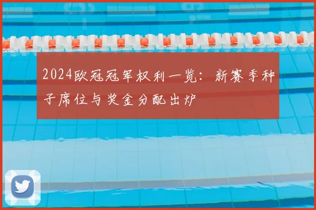 2024欧冠冠军权利一览:新赛季种子席位与奖金分配出炉